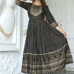 Stylish Rayon Printed Anarkli kurtis For women