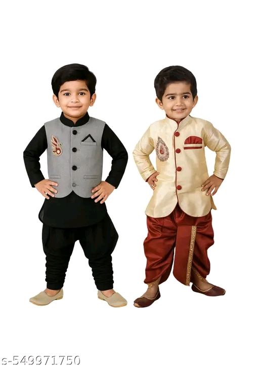 Cute Stylish Kids Boys Kurta Sets(A Pack Of 2) - Image 5