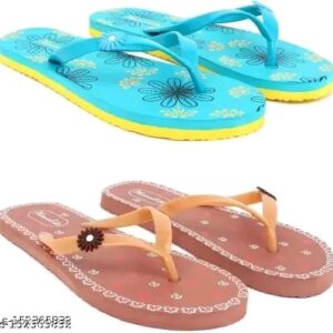 Unique Graceful Women Flipflops & Slippers(A Pack of 2)