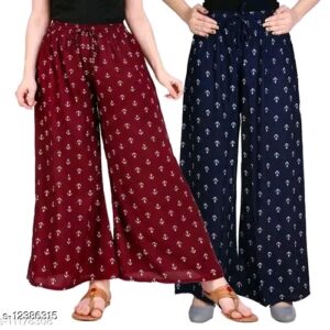 Lasafiya Unique Women Palazzos(A Pack Of 2)