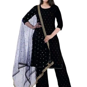 Designing Ethinic Flair Women's kurta set with Dupatta and Bottomwear