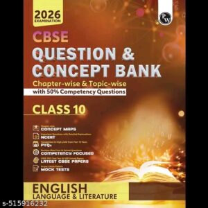PW CBSE Question & Concept Bank (QCB) Class 10 English Language & Literature Chapter-wise and Topic-wise Solved Questions For 2026 Exams with 50% Competency Based Question