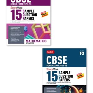 MTG CBSE Class 10 Score More 15 Sample Papers Science & Mathematics Standard Books For 2025-2026 Board Exam (Set of 2) | Chapter-wise Competency-Based Questions (CBQs) | Based on Latest CBSE Pattern & Syllabus