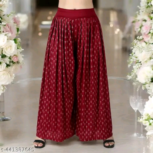 Elegant Glamarous Women Palazzos (A Pack of 2) - Image 19