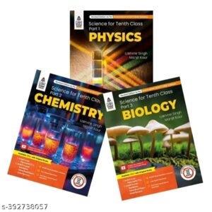 Combo Pack - Lakhmir Singh Class 10th Science (Biology, Physics, Chemistry) - Examination 2024-2025
