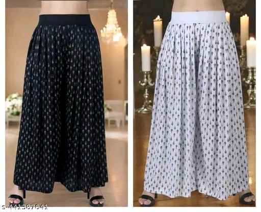 Elegant Glamarous Women Palazzos (A Pack of 2) - Image 5