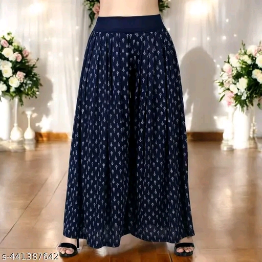 Elegant Glamarous Women Palazzos (A Pack of 2) - Image 10