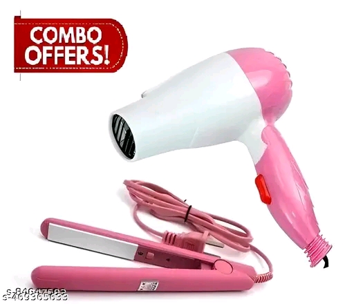 Hair Dryer & Mini Hair Straightener (A Pack of 2) - Image 3