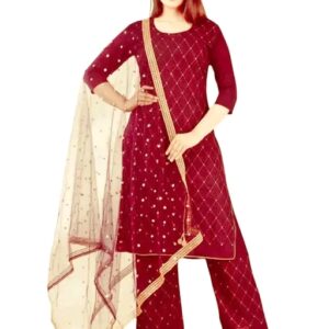 Designing Ethinic Flair Women's kurta set with Dupatta and Bottomwear