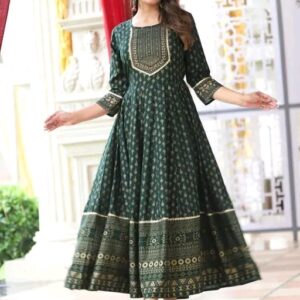 Stylish Rayon Printed Anarkli kurtis For women