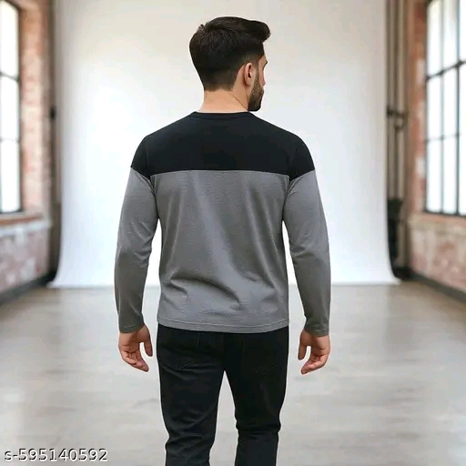 Cotton Blend Men Cotton Blend Regular Tshirts - Image 2